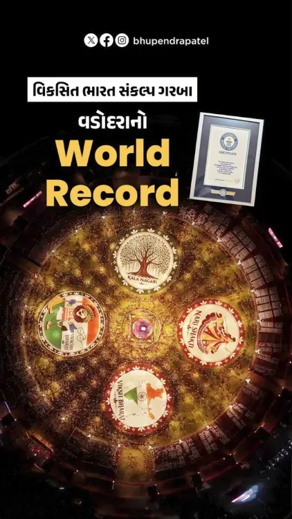 CM Bhupendra Patel: Vadodara sets Guinness Garba record