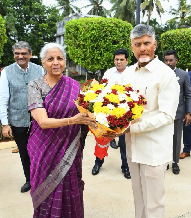 CM Chandrababu Naidu Meets FM Nirmala Sitharaman in Courtesy Call