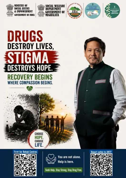CM Conrad Sangma Calls for Compassion on Anti-Drug Day