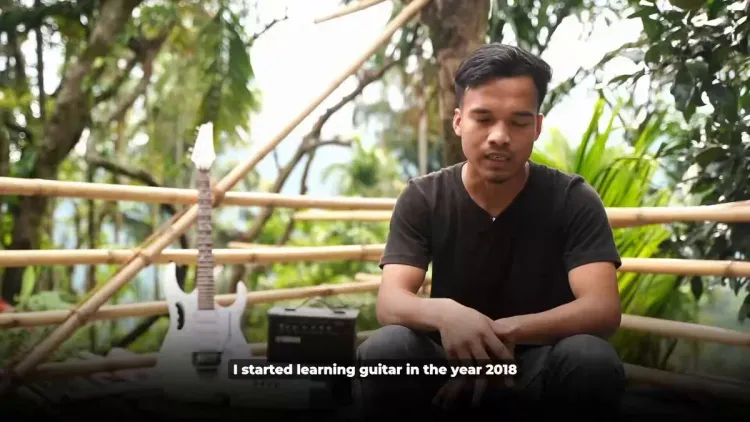 CM Conrad Sangma gifts guitar to Amlarem talent Koinonia Lamin