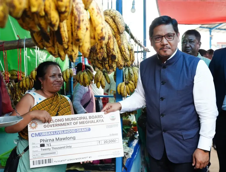 CM Conrad Sangma hands ₹20,000 grants to Shillong street vendors