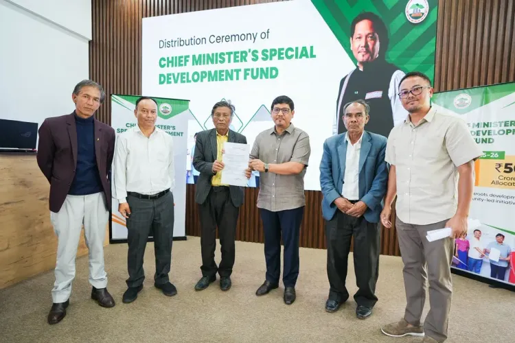 CM Conrad Sangma Hands Over CMSDF Sanctions to Community Groups