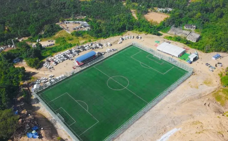 CM Conrad Sangma Inaugurates Synthetic Football Turf in Siju