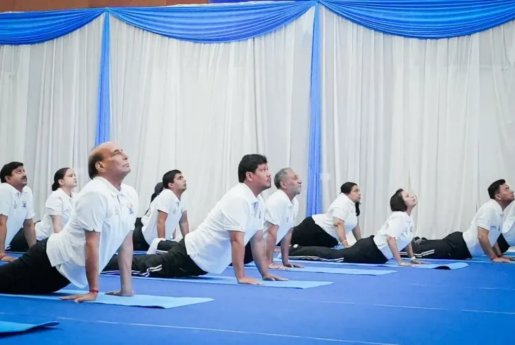 CM Conrad Sangma joins Rajnath Singh at Yoga Day event in Shillong