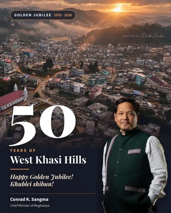 CM Conrad Sangma marks West Khasi Hills' Golden Jubilee