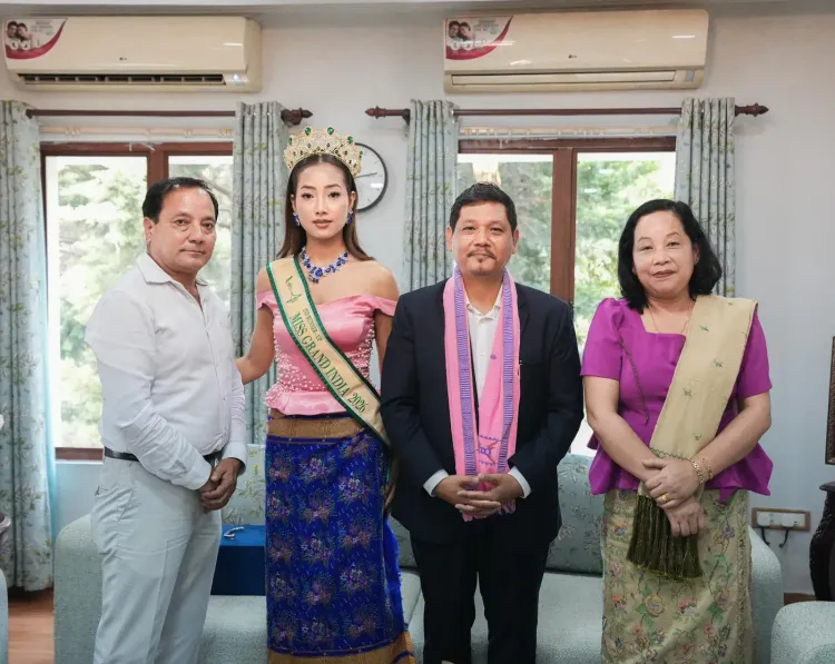 CM Conrad Sangma Meets Meghalaya's Miss Grand India 2026 Runner-Up