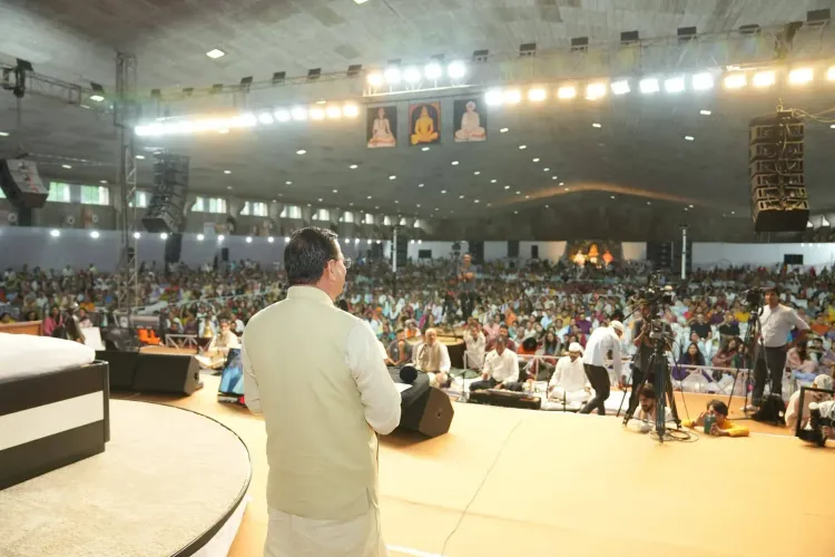 CM Dhami Attends Sacred Gathering at Rishikesh with Saints