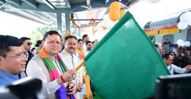 CM Dhami Blesses Pilgrims on Somnath Yatra Initiative