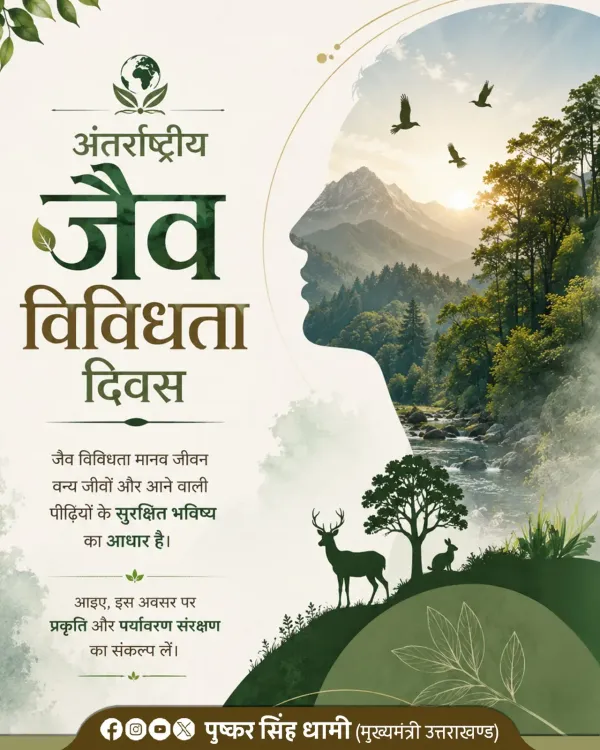 CM Dhami Calls for Biodiversity Action on May 22