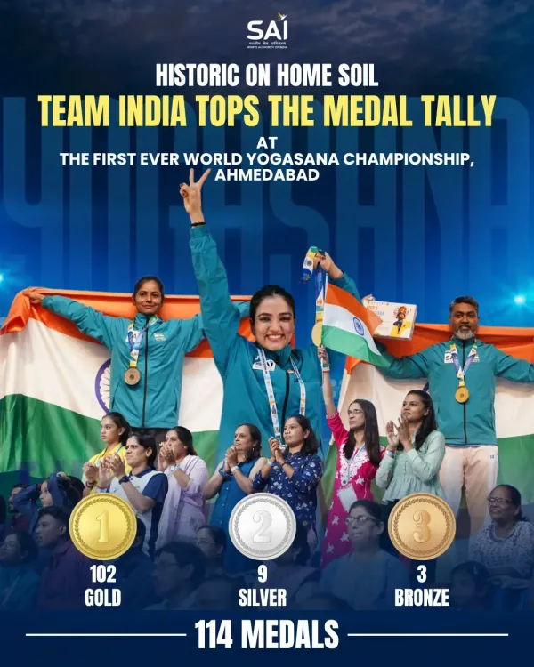 CM Dhami Hails India's 114-Medal Haul at World Yogasana Championship 2026