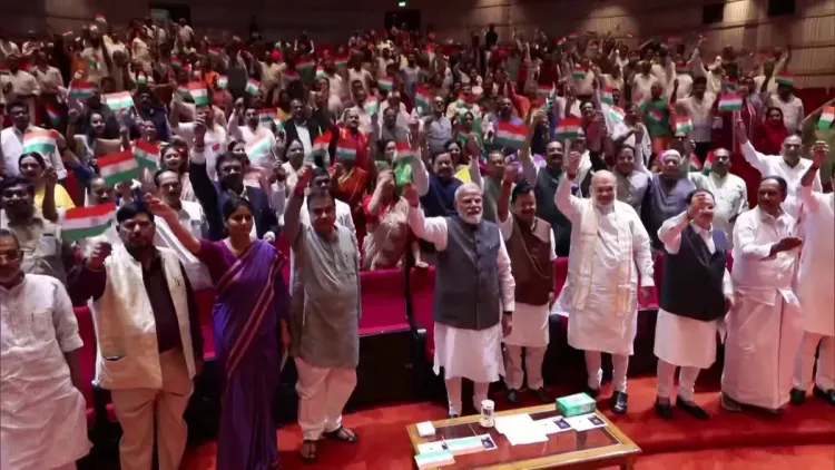 CM Dhami Hails Tricolour Moment at NDA's 'Mangal Milan' Meet
