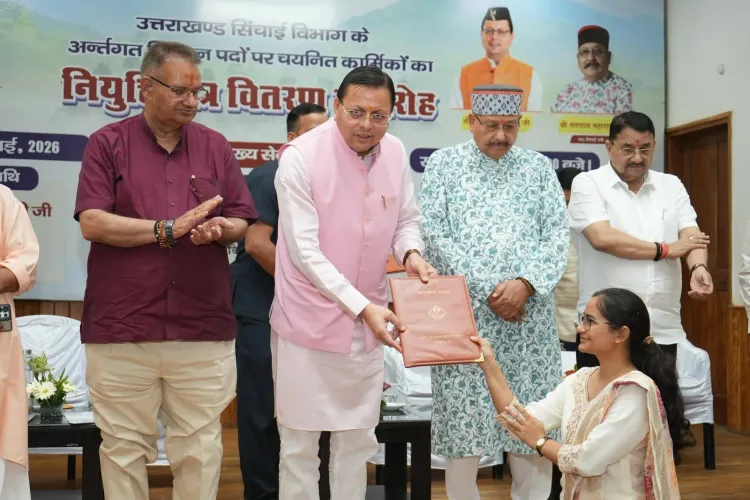 CM Dhami Hands Appointment Letters to 473 Irrigation and Farm Recruits