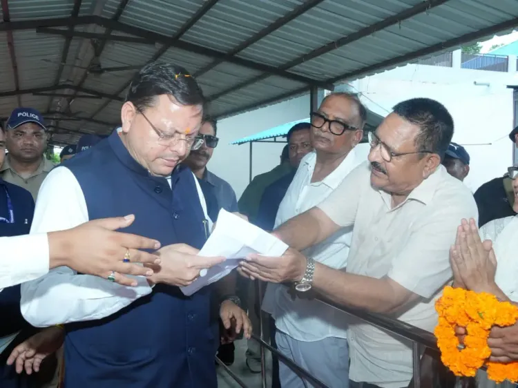 CM Dhami Holds Camp Office, Distributes Aids to Divyang and Elderly