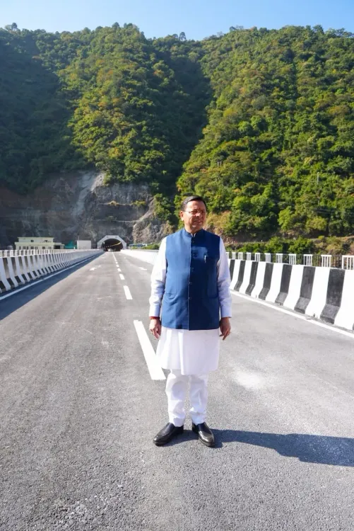 CM Dhami inspects Rudraprayag bypass bridge and tunnel