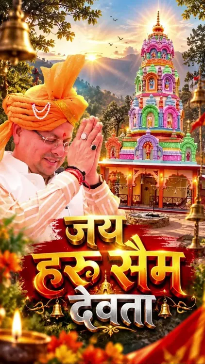 CM Dhami Invites Devotees to Shri Haru Sam Temple, Pithoragarh