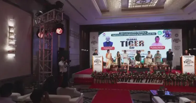 CM Dhami joins single-use plastic workshop on Tiger Day