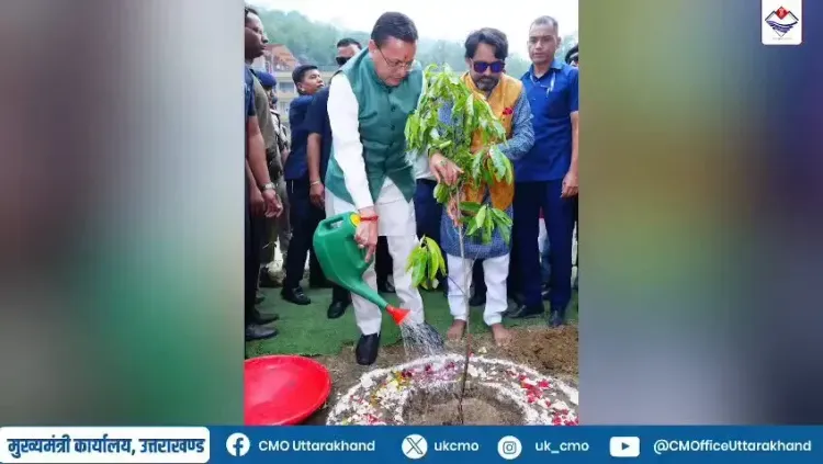 CM Dhami Launches Harela Tree Plantation Drive in Pauri Garhwal