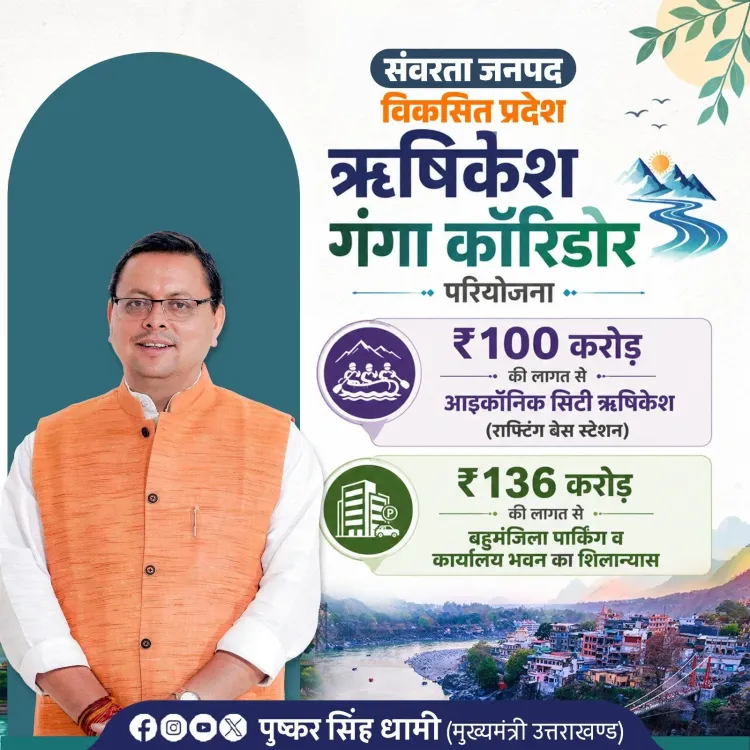 CM Dhami Launches Rishikesh Ganga Corridor Works