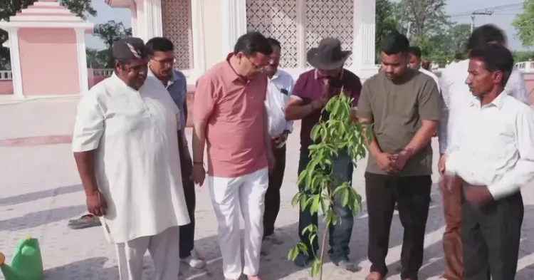 CM Dhami Leads Tree Plantation Drive at Purnagiri Temple