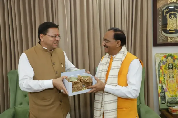 CM Dhami Meets Former CM Nishank, Discusses Regional Development