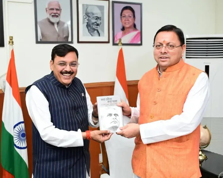 CM Dhami meets former Kichha MLA Rajesh Shukla at Secretariat