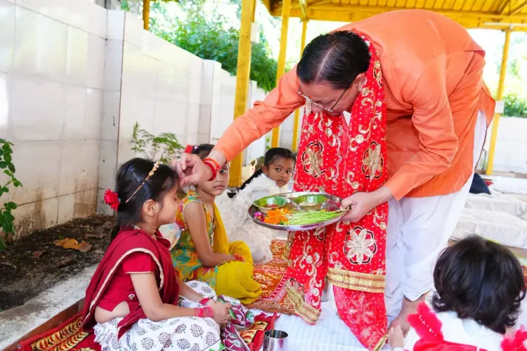 CM Dhami Offers Navratri Puja at Official Residence