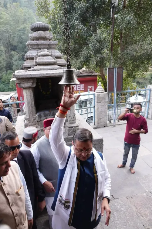 CM Dhami Offers Prayers at Adi Badri Before Gairsain Session