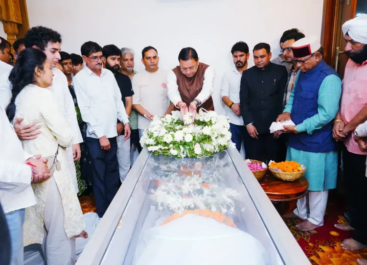 CM Dhami pays tribute to late shooter Jaspal Rana in Dehradun