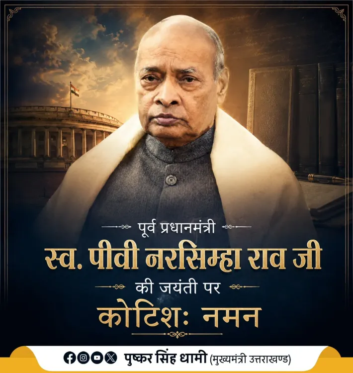 CM Dhami pays tribute to PV Narasimha Rao on birth anniversary