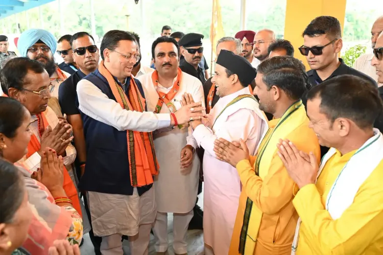 CM Dhami Prays at Ancient Pandav Sarovar Temple in Hoshiarpur