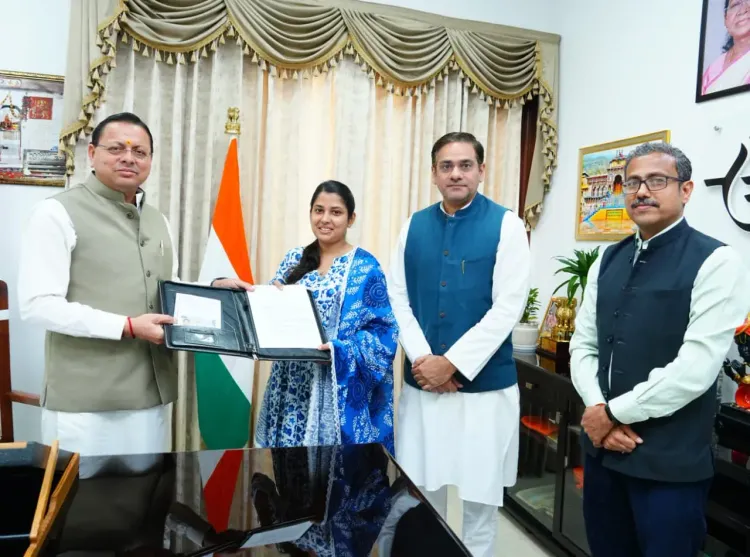उत्तराखंड की सपना राणा को जर्मनी में नर्सिंग नौकरी, ₹3,30,000 मासिक वेतन; सीएम धामी से की मुलाकात