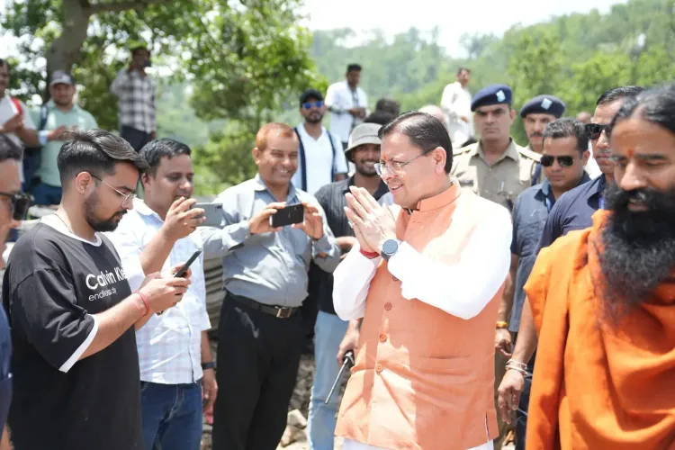 CM Dhami Visits Dhanwantari Dham Herbal World in Uttarakhand
