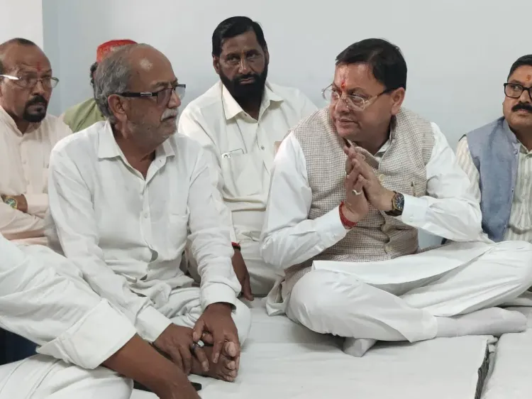 CM Dhami visits Ramnagar to condole MLA Diwan Singh Bisht's wife's passing