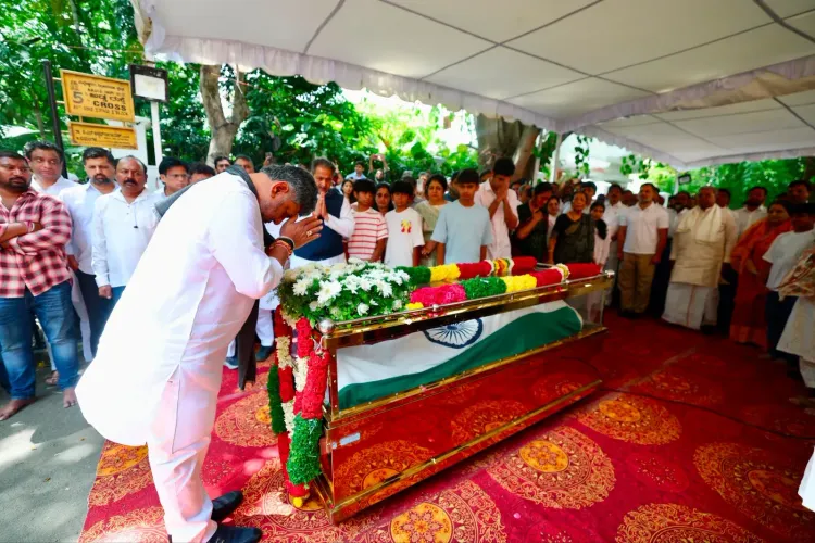 CM DK Shivakumar pays last respects to Suraj Hegde