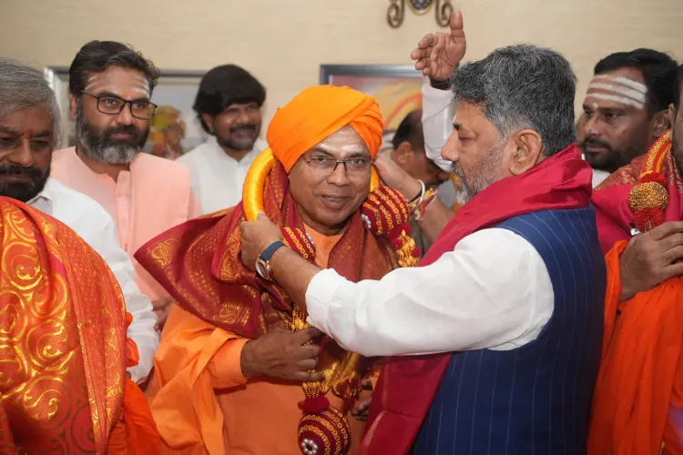 CM DK Shivakumar Receives Blessings from Veerashaiva Leaders