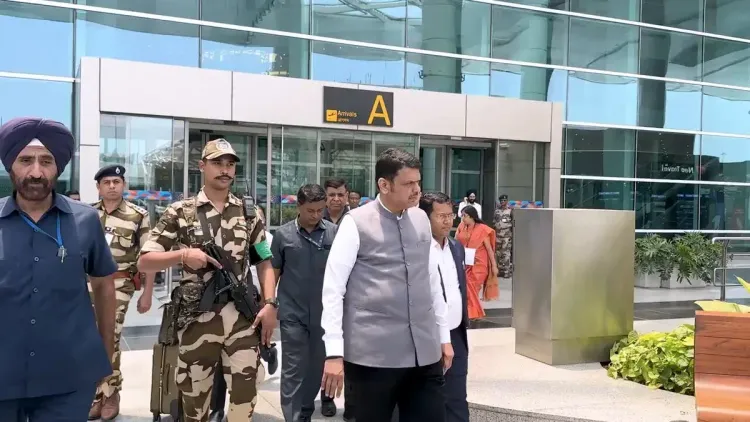 CM Fadnavis Arrives in New Delhi for Central Coordination
