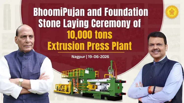 CM Fadnavis breaks ground on Yantra India's 10,000-ton Extrusion Press in Nagpur