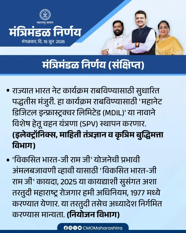CM Fadnavis Cabinet Takes Key Decisions in Maharashtra