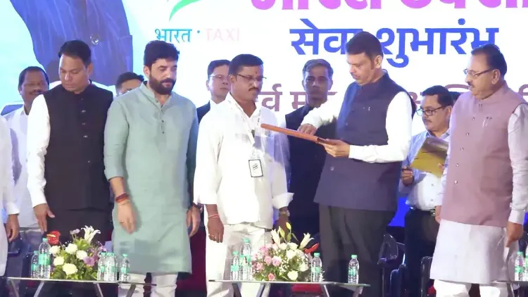 CM Fadnavis Distributes Share Certificates to Bharat Taxi Drivers