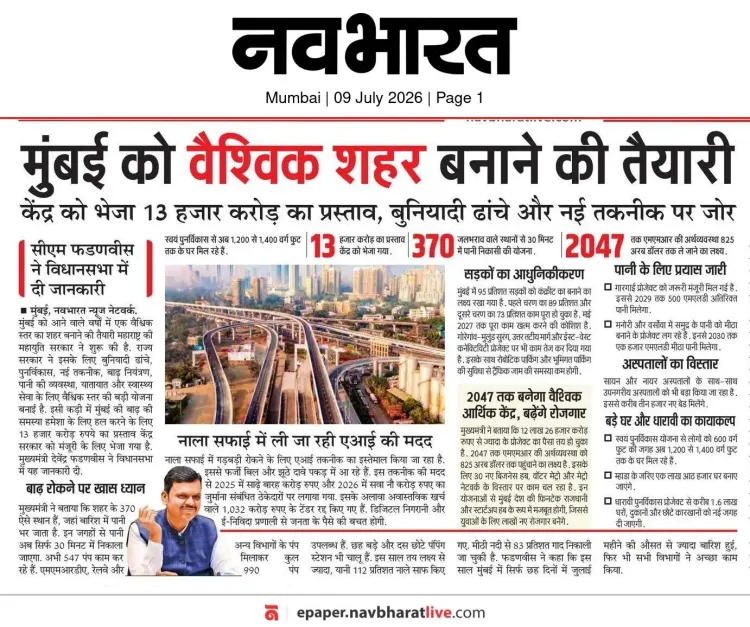 CM Fadnavis Eyes Global City Status for Mumbai