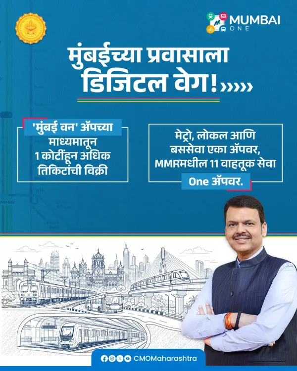 CM Fadnavis: Mumbai One App crosses 1 crore riders