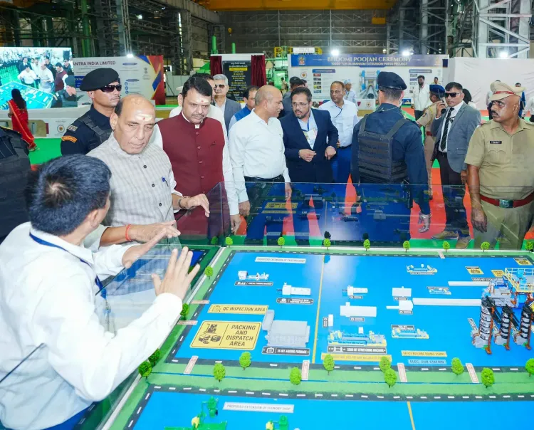 CM Fadnavis, Rajnath Singh Review Pinaka, Extrusion Press at Nagpur