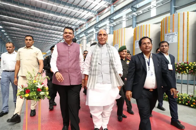 CM Fadnavis, Rajnath Singh Visit Shirdi Defence Plant