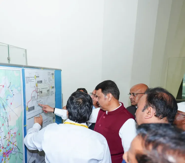 CM Fadnavis Reviews Navi Mumbai Airport Terminal Progress