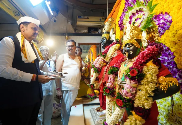 CM Fadnavis Takes Darshan at Pune's Nivdunga Vithoba Mandir