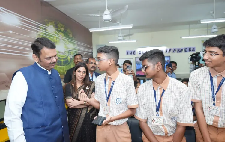 CM Fadnavis Talks Ambedkar, Civics With BMC Students