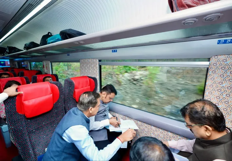 CM Fadnavis Uses Vande Bharat for Shirdi Trip, Works Enroute