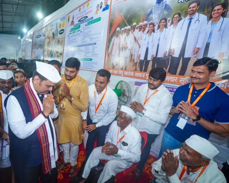 CM Fadnavis Visits Ashadhi Wari Seva Camp in Pune