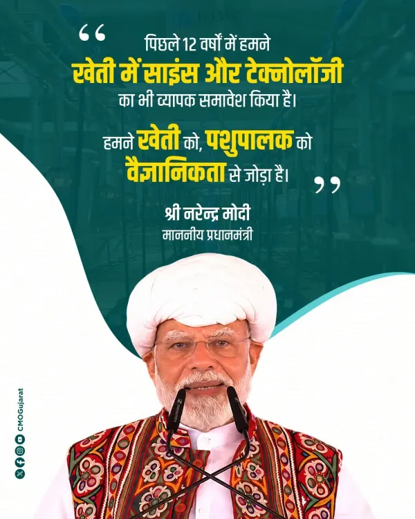 CM Gujarat: PM Modi Reaffirms Farmer Welfare Through Modern Agriculture