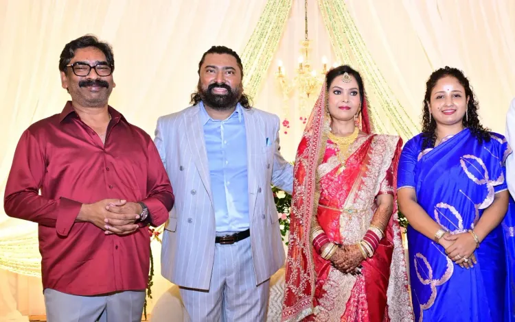 CM Hemant Soren Attends Wedding Reception of Rajmahal MP Vijay Hansda